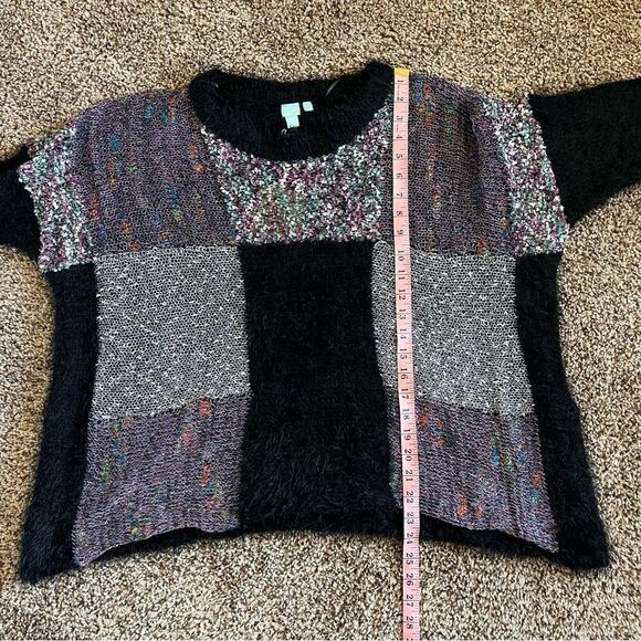 Shu Shu Patchwork Shag Sweater - Picture 13 of 13